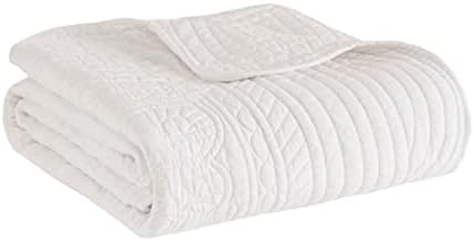 Madison Park Luxe Damask Stitching Throw Blanket, 60"x72"