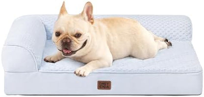 EHEYCIGA Orthopedic Dog Bed Medium Size, Memory Foam Dog Bed, Washblue