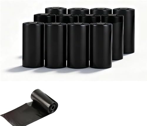 Black Dog Poop Bags Rolls,Cat Poop Bags(180 Count)