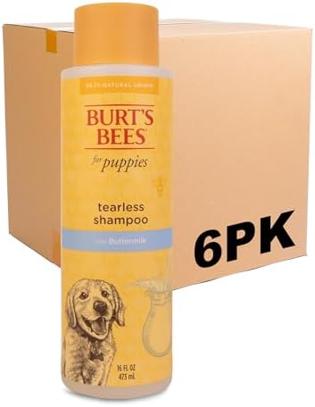 Burt's Bees for Pets Tearless Puppy Shampoo, with Buttermilk, 16 Oz, 6-Pk