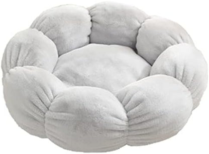 Round Flower Cats Winter Warm Plush Litter Pet Nest Pad for All Seasons Improve Sleep Bed for