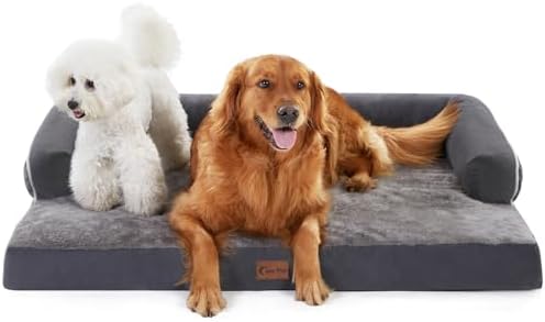 Orthopedic Dog Bed for Extra Large Dogs, Dark Grey, 45x35in