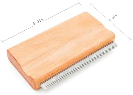 Deshedding Dog Brush with Wood Handle