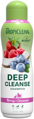 TropiClean Deodorizing Dog Shampoo, Berry & Coconut Scent, 20oz