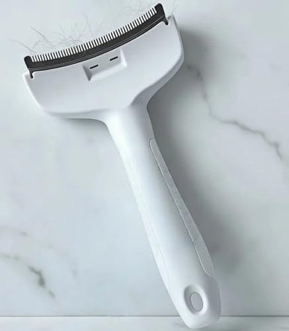 White Large Deshedding Dog Brush - V-Shape Curved Pet Comb with Dense Teeth, Effective Grooming for Shedding Control,Wonderful Gift for Big Breed Owners