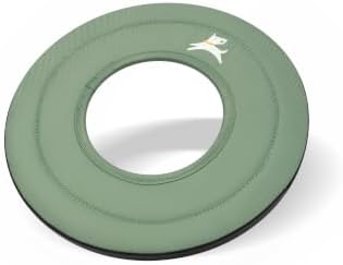 OllyDog Mini Super Flyer, Dog Flying Disc – Floating Fetch Toy, Soft on Teeth, Eco-Friendly Recycled Material, Lightweight, for Small & Medium Dogs (Olivine, 9")