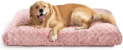 EHEYCIGA Washable XL Dog Beds Large Sized Dog, 41x27 Inch Pet Bed, Pink