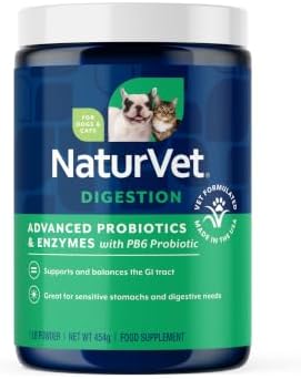 NaturVet Advanced Probiotics & Enzymes Supplement for Dogs & Cats - 1 lb