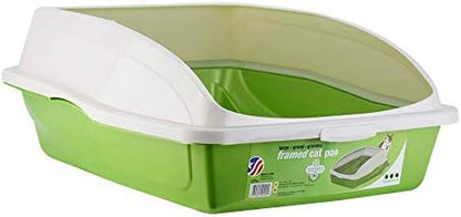 Van Ness Pets Large High Sided Cat Litter Box with Frame, Blue, CP4