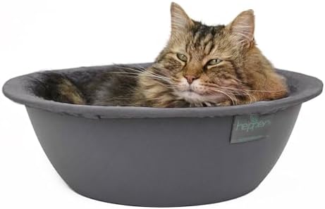 Hepper Cat Nest - Washable Cat Bed with Fleece Liner - Gray/Gray
