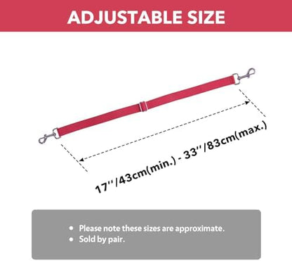 Harrison Howard Fully Elastic Horse Blanket Leg Straps Replacement, Adjustable Stretch Leg Straps for Horse Rugs, Secure Fit for Turnout, Stable & Transport (1 Pair) Rose Pink Large
