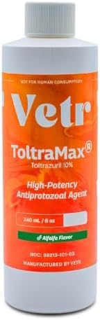 Toltrazuril 10.0% for Horses, Dogs, Cats, 240mL/8 Ounce, for Non-Food Chain Animals, Alfalfa