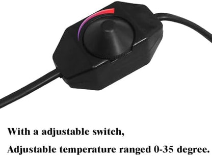5W Reptile Heating Mat 5.9 Inch *5.5 Inch 110v -- Reptile Heat Pad with Temperature Adjustment, Terrarium Heat Mats, Safety Reptile Heat Mat for Turtle, Tortoise, Snakes, Lizard, Gecko Hermit Crab