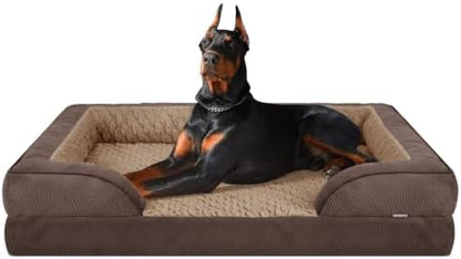 INVENHO XXL Plus Orthopedic Dog Beds Large Sized, XL Washable Dog Sofa with Egg-Crate Foam, Waterproof Lining and Non-Skid Bottom