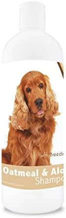 Healthy Breeds Dog Oatmeal Shampoo with Aloe for Cocker Spaniel - Over 75 Breeds – 16 oz - Mild and Gentle for Itchy, Scaling, Sensitive Skin – Hypoallergenic Formula and pH Balanced