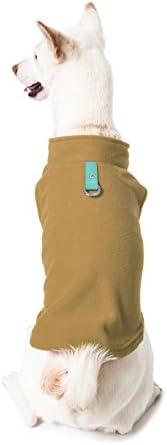 Gooby Fleece Vest Dog Sweater - Clay, Medium - Warm Pullover Fleece Dog Jacket with O-Ring Leash - Winter Small Dog Sweater Coat - Cold Weather Dog Clothes for Small Dogs Boy or Girl (Pack of 2)