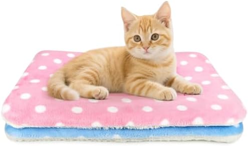 2 Pack Cat Blanket for Indoor Cats, Ultra Soft & Warm Calming Bed