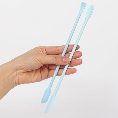 2Pcs Blue Reptile Feeding Spoon, Crested Gecko Food Mixing Stirrer