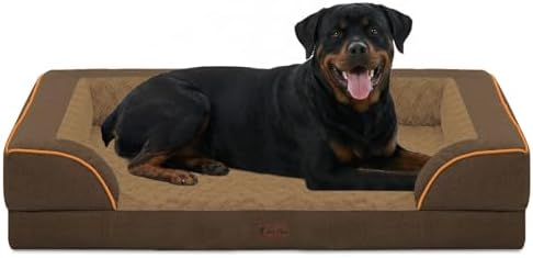 Waterproof Orthopedic Dog Bed for Extra Large Dogs, 48x30in, Brown