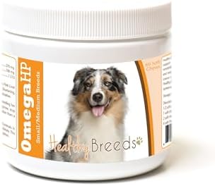Healthy Breeds Australian Shepherd Omega HP Fatty Acid Skin and Coat Support Soft Chews 60 Count