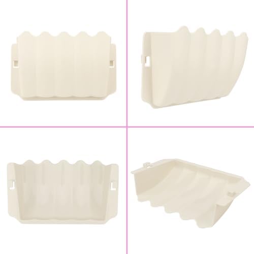 Hypeety Rabbit Hay Feeder Automatic Hay Rack for Guinea Pigs, White, 2pcs