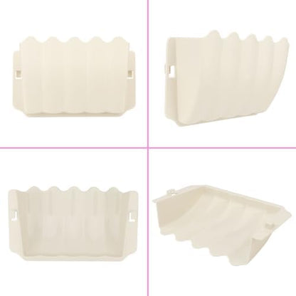 Hypeety Rabbit Hay Feeder Automatic Hay Rack for Guinea Pigs, White, 2pcs