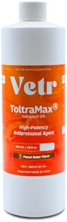 Toltrazuril 10.0% for Horses, Dogs, Cats, 500mL/16.9 Ounce, for Non-Food Chain Animals, Peanut Butter