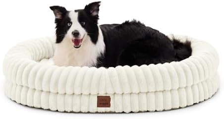 ChiXnuggle Orthopedic Dog Bed, Washable Cover, Faux Fur Bolster Pet Couch