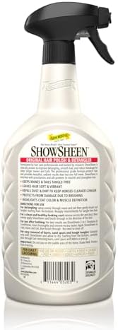 Absorbine ShowSheen Hair Polish & Detangler, 32 fl oz Quart Spray Bottle