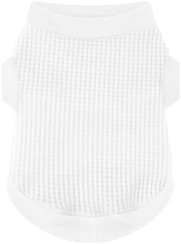 Cozy and Functional Dog Shirts for Small Puppies: Stretchable White Attire with Easy-On Design, Ideal for Chihuahuas and Yorkies - Enhance Comfort and Playfulness on Chill Days Medium