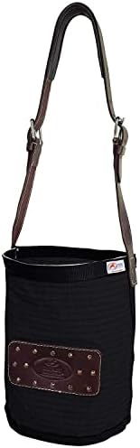 Derby Originals Ripstop 24 Oz Canvas Feed Bag with Padded Leather Crown Strap for Safety and No-Spill Flap Design