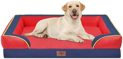 Comfort Expression Orthopedic Dog Bed for Extra Large Dogs with Bolster
