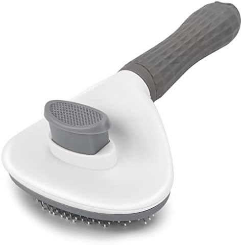 Depets Cat Brush for Shedding, Skin Friendly Self-Clean Dog Slicker Brush