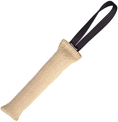 Dingo Gear Tug Toy for Dog Training Agility Tug of War, Jute Dog Bumper with one Handle, Dog Bite Pillow for Aggressive Chewers, 16" S00147