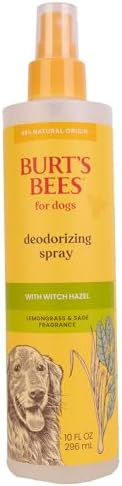 BURT'S BEES FOR PETS Deodorizing Dog Spray, Lemongrass & Sage, 10 Fl Oz
