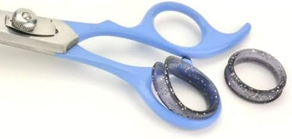 Silent Pet Grooming Kit for Dog, Cat and All Pet Grooming - A Quiet Alternative to Electric Clippers for Sensitive Pets (Left-Handed Blue)