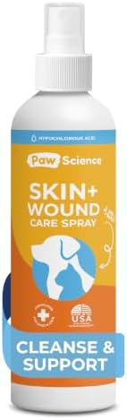 Paw Science Skin & Wound Care Spray for Dogs & Cats – Lick-Safe Antiseptic Healing Aid, Itch Relief & Skin Repair Treatment for Hot Spots, Rashes, Cuts, Burns, & Irritation