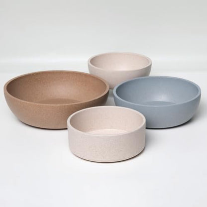 Loving Pets - Dolce Bamboo - Eco-Friendly Pet Bowls & Dishes for Dog, Cats, Puppy Food and Water Bowl -Sustainable and Dishwasher Safe, Made with Real Bamboo (Large, Coffee-Brown)
