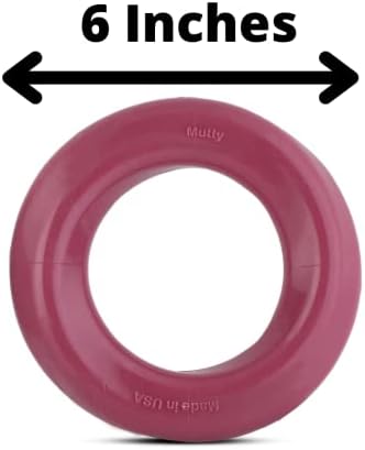 Mutty Dog Chew Ring - Made in USA Dog Toys for Chewers - One Meal Donated to Shelters per Toy - Durable Rubber Puppy and Adult Dog Toy - Non-Toxic 100% Food Grade Materials