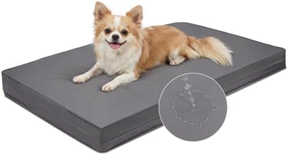 Waterproof Small Dog Bed Washable Orthopedic Wipeable Leather Crate Pad 24"