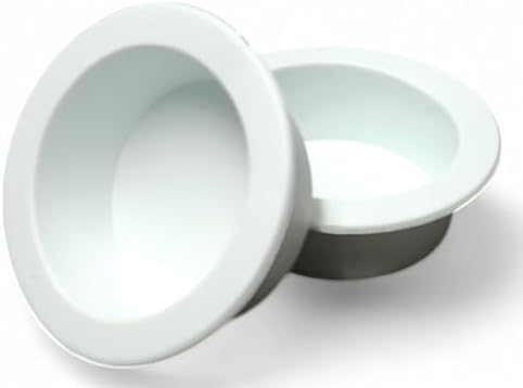 1.5oz White Silicone Reptile Feeding Dish – Large Flexible Food & Water Bowl – Ledge Compatible for Suction & Magnetic Holders – Durable, Easy Clean Cup for Geckos, Frogs & Small Pets