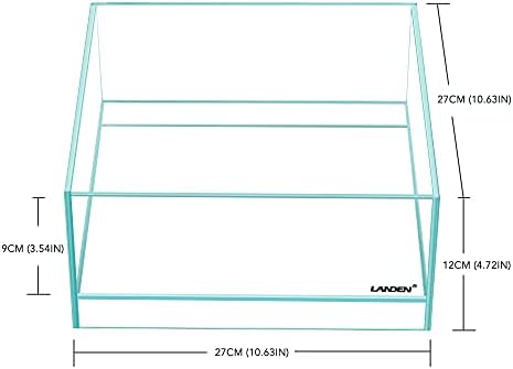 LANDEN Aquarium Air Shallow 1.6 Gal Ultra Clear Glass Rimless Fish Tank