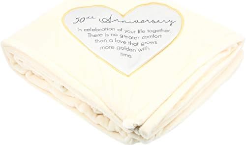 Pavilion Gift Company - 50th Soft Royal Plush Blanket 50x60 Inch