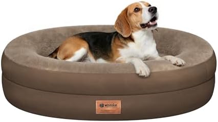 Waterproof Orthopedic Dog Bed for Medium Dogs, Coffee