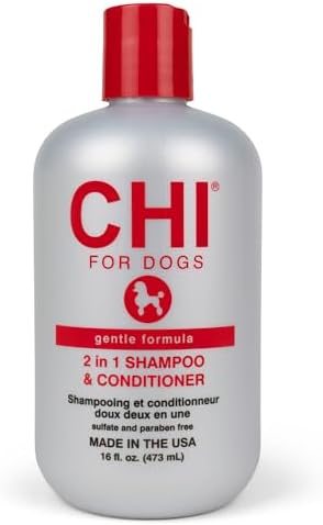 CHI for Dogs Gentle 2-in-1 Shampoo and Conditioner, 16 Fl Oz