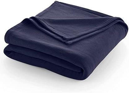 King Size Fleece Blanket | Comfy Supersoft Fleece Blanket – All-Season Light Weight Throw Blanket | Luxuriously Soft | Throw Blanket for Couch and Sofa | Machine Wash | Navy