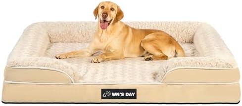 XL Orthopedic Dog Bed Large, Big Dog Bed, Dog Sofa Bed, Pet Beds(Beige, XL)