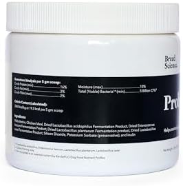 Probiotic and Prebiotic Powder for Dogs - Diarrhea Treatment and Gas Relief Supplement - Immune Health and Digestive Supplies - Stool Hardener Support for Pets