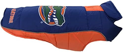 Pets First Collegiate Florida Gators Puffer Vest for Dogs & Cats. Size Small. Warm, Cozy, and Waterproof Dog Coat, for Small and Large Dogs/Cats.