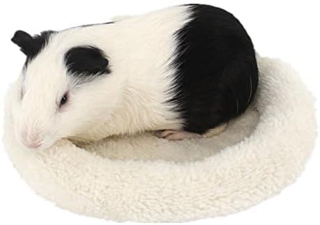 BWOGUE Hamster Bed, Round Velvet Sleep Pad for Guinea Pigs and Rats, 8.7 in